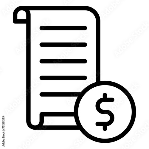 Bills icon vector image. Can be used for Web Store.