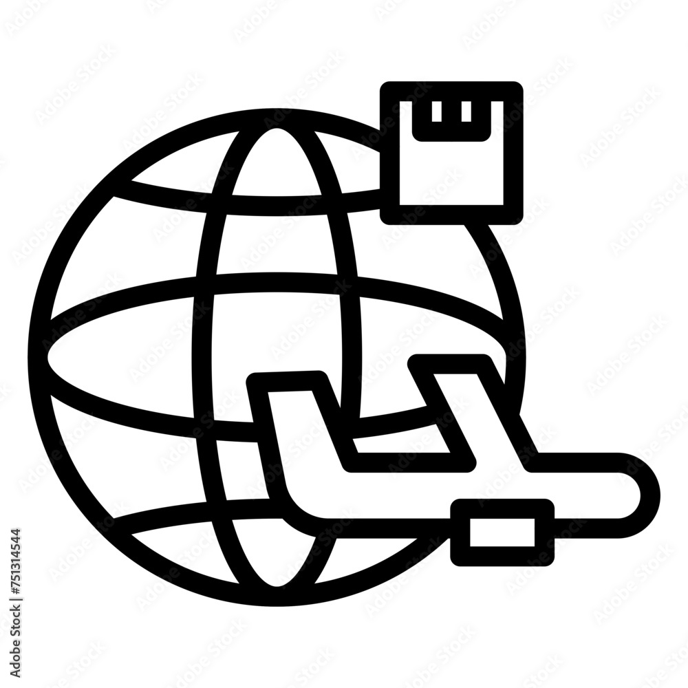 Global Shipping icon vector image. Can be used for Web Store. Global Shipping icon vector image. Can be used for Web Store.