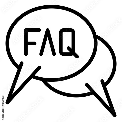 FAQ icon vector image. Can be used for Web Store.