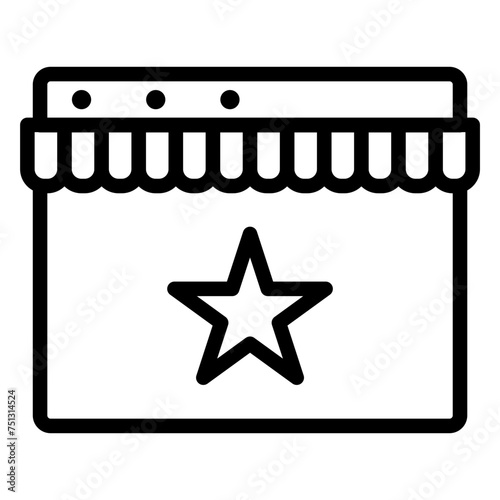 Favourite Store icon vector image. Can be used for Web Store.
