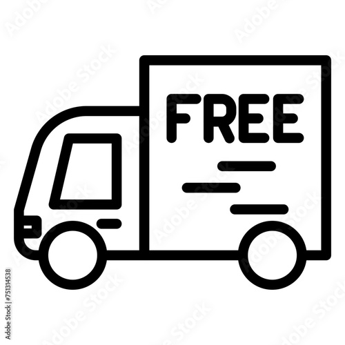 Free Shipping icon vector image. Can be used for Web Store.