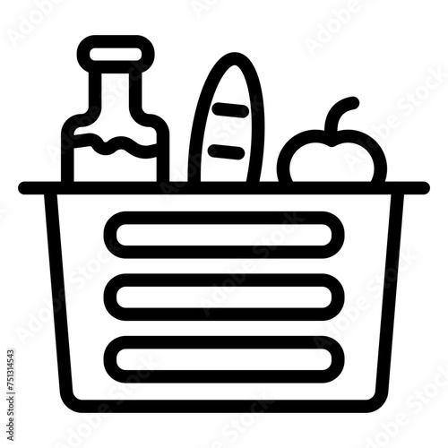 Groceries icon vector image. Can be used for Web Store.