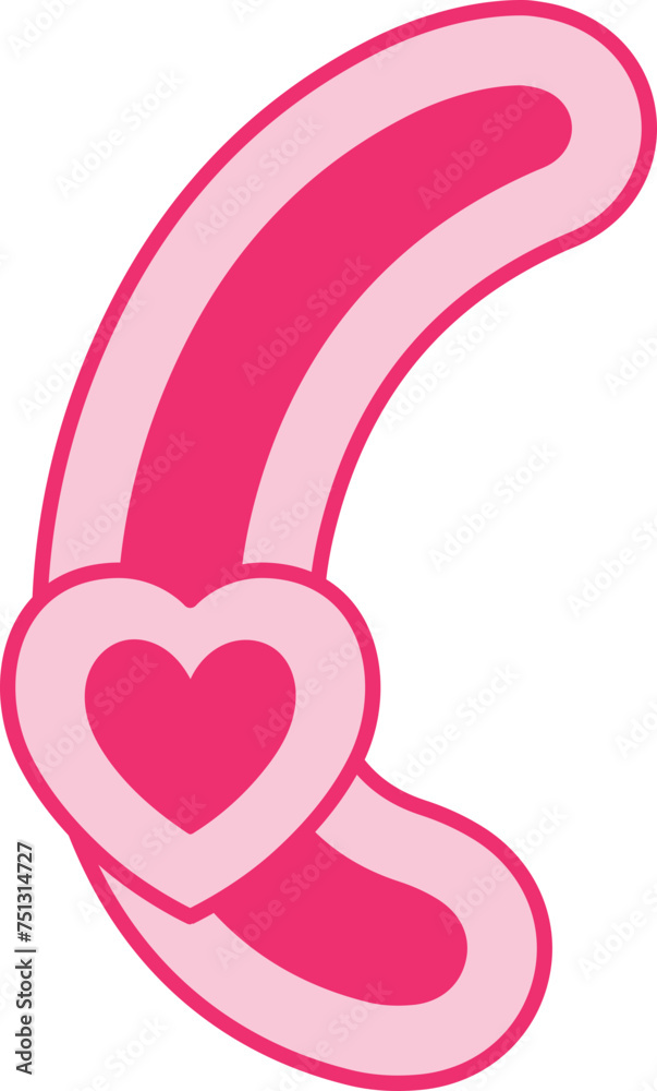 Open Bracket Sign Heart Valentine Day Symbol