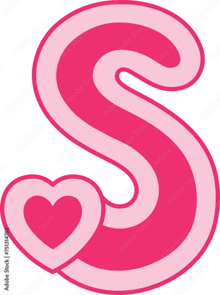 S Heart Alphabet Valentine Day Font S Heart Alphabet Valentine Day Font