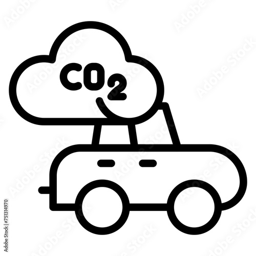 Emission Score icon vector image. Can be used for Automotive Dealership.