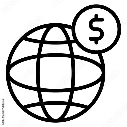 Offshore Banking icon vector image. Can be used for Banking.