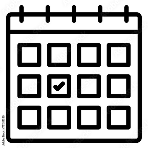 Schedule An Appointment icon vector image. Can be used for Banking.