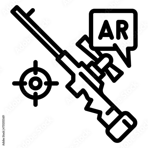 Ar Shooting icon vector image. Can be used for Augmented Reality.