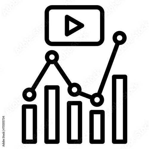 Bitrate icon vector image. Can be used for Live Streaming.