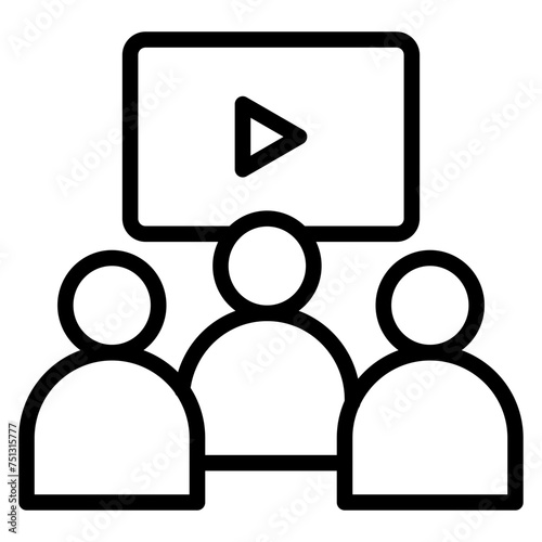 Viewers icon vector image. Can be used for Live Streaming.