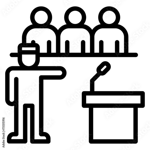 Convention icon vector image. Can be used for Politics.