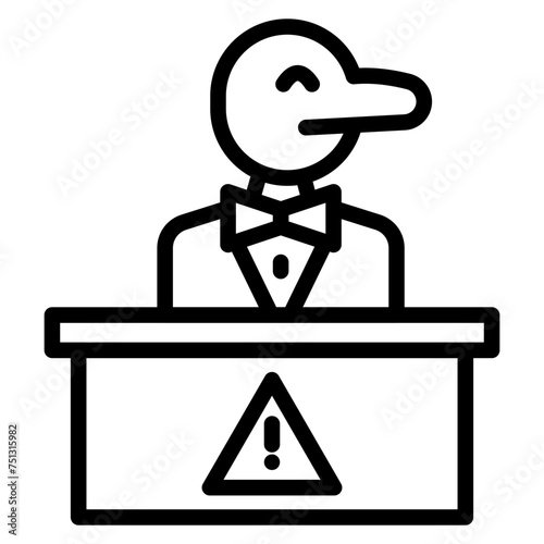 Lame Duck icon vector image. Can be used for Politics.