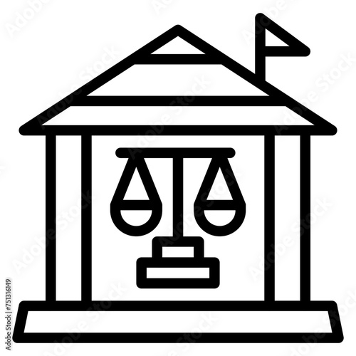 Supreme Court icon vector image. Can be used for Politics.