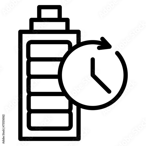 Battery Duration icon vector image. Can be used for Personal Transportation.