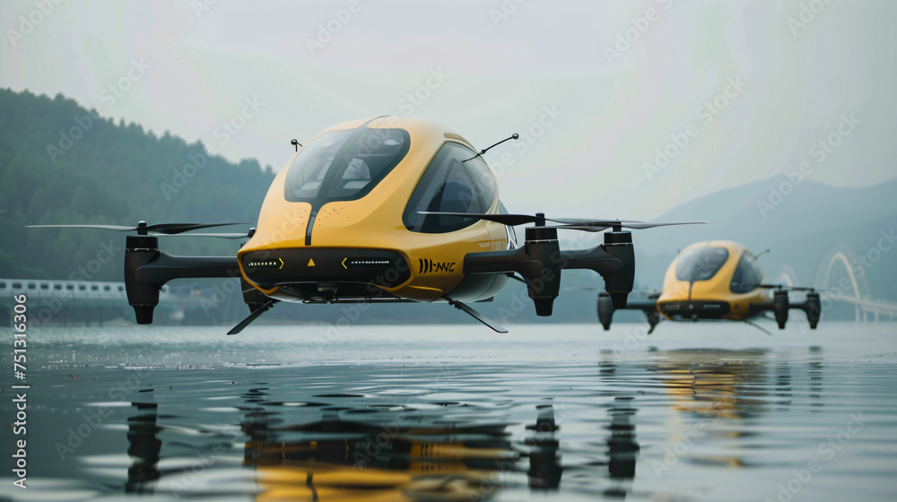 Floating taxi drones