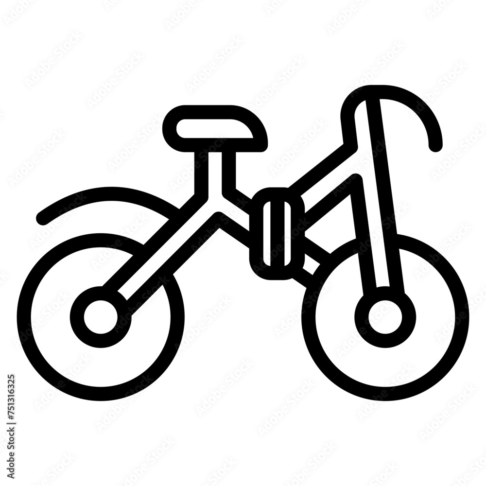 Folding Bicycle icon vector image. Can be used for Personal Transportation.