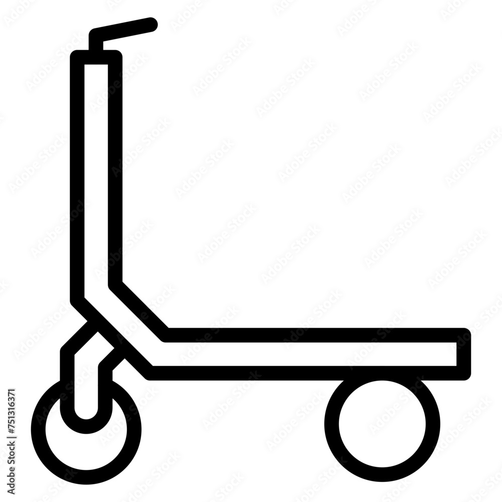 Kick Scooter icon vector image. Can be used for Personal Transportation. Kick Scooter icon vector image. Can be used for Personal Transportation.