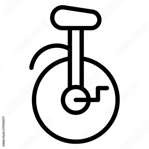 Monocycle icon vector image. Can be used for Personal Transportation.