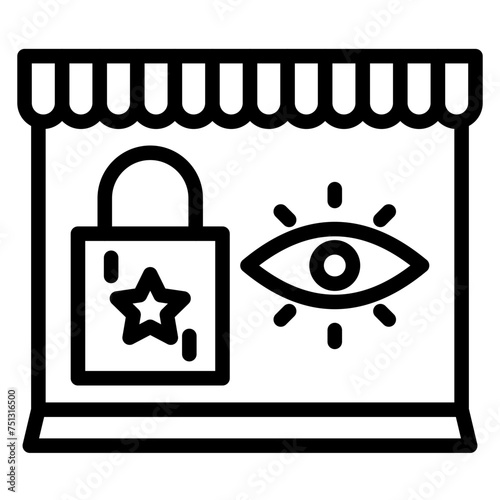 Visual Merchandising icon vector image. Can be used for Merchandising.