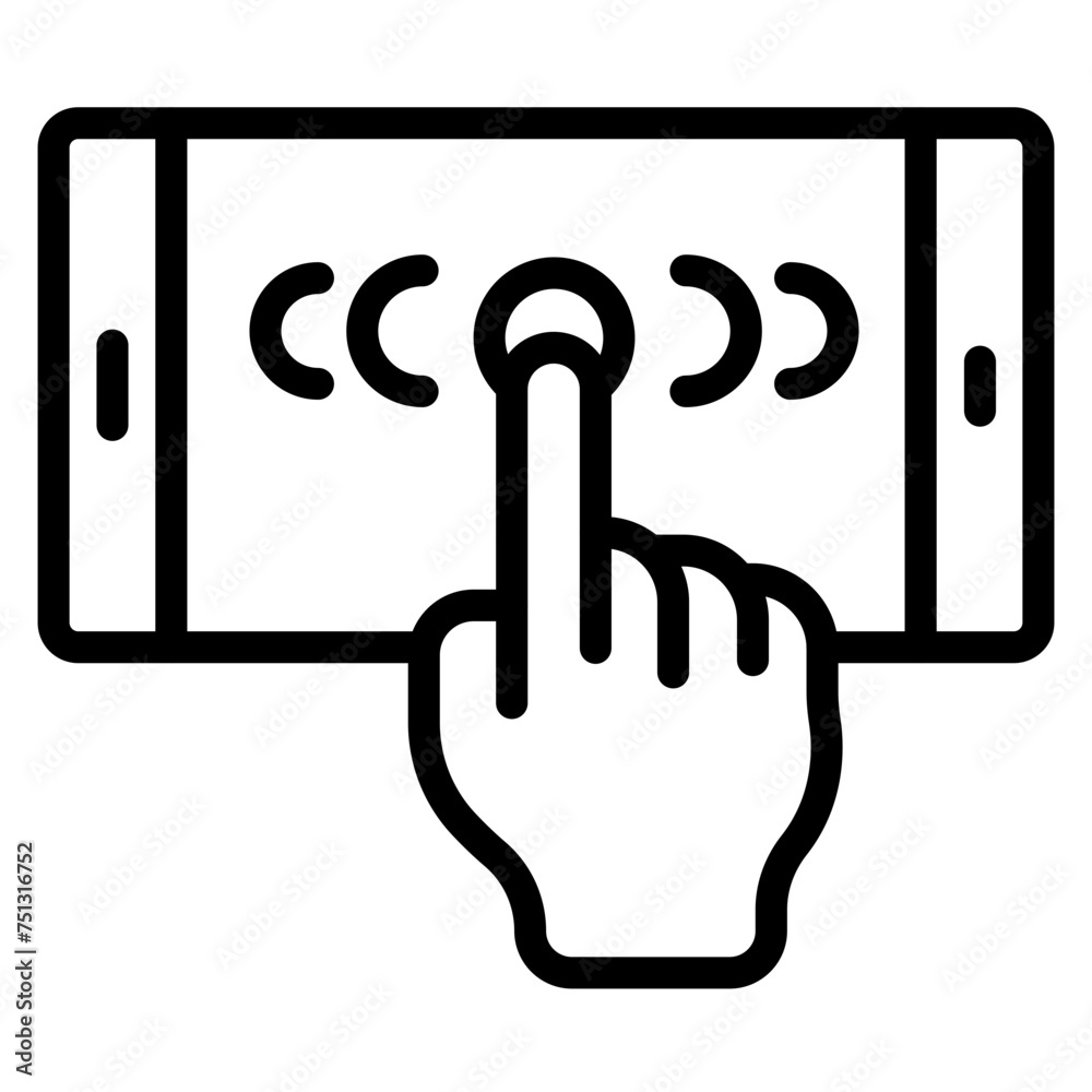 Interactive Display icon vector image. Can be used for Merchandising. Interactive Display icon vector image. Can be used for Merchandising.