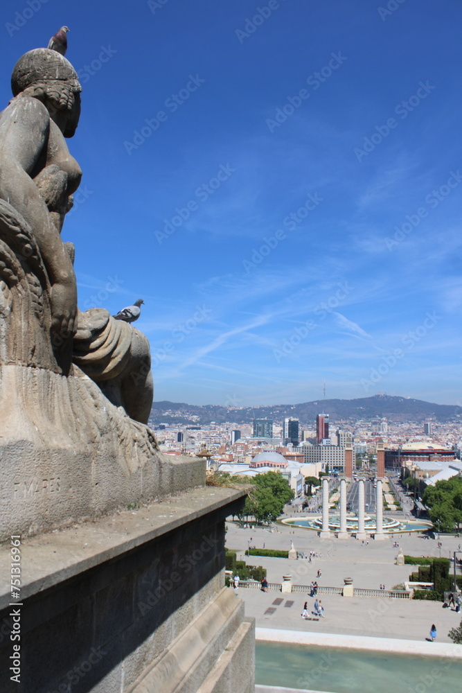 Obraz premium Barcelona statue, sculpture, monument, 
