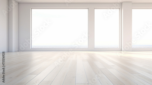 Interior of white empty room