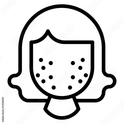 Acne icon vector image. Can be used for CBD Oil.