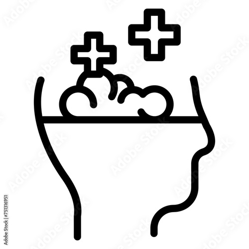 Brain Health icon vector image. Can be used for CBD Oil.