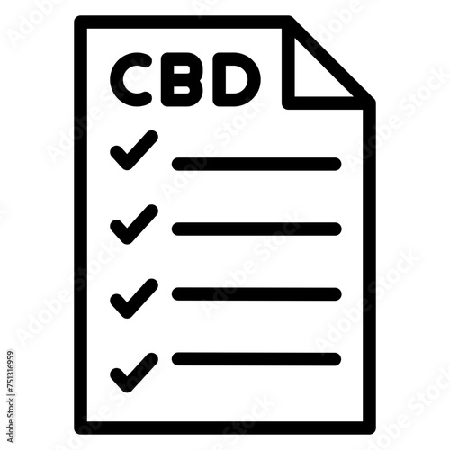 Cbd Benefits icon vector image. Can be used for CBD Oil.