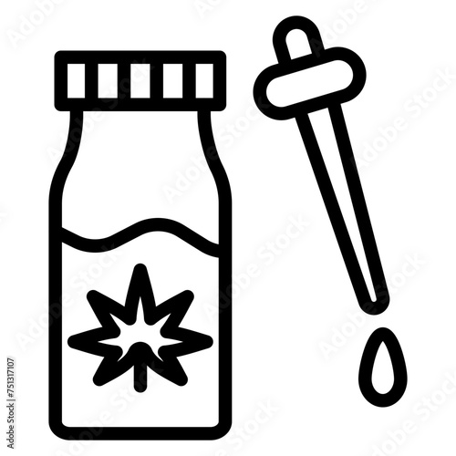 Hemp Oil icon vector image. Can be used for CBD Oil.