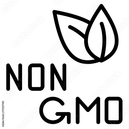 Non Gmo Ingredients icon vector image. Can be used for CBD Oil.