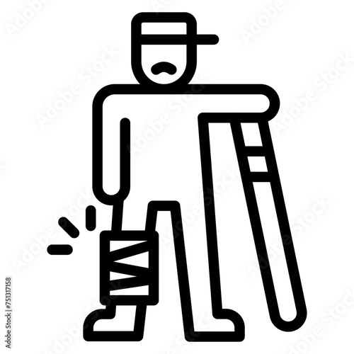 Pain icon vector image. Can be used for CBD Oil.