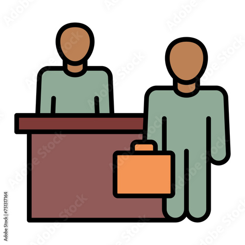   Reception line filled icon