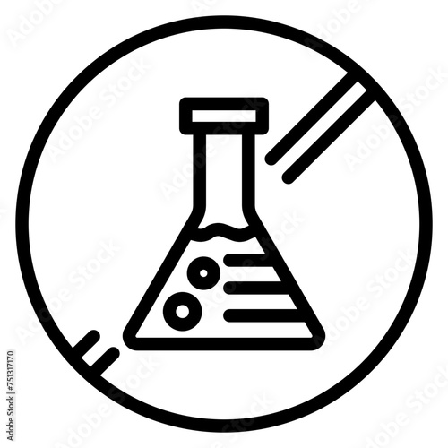 Solvent Free icon vector image. Can be used for CBD Oil.