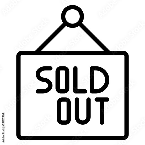 Sold Out icon vector image. Can be used for Technology eCommerce.