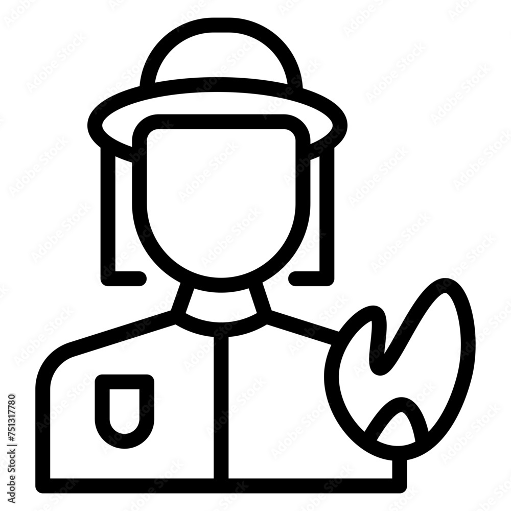 Firefighter Male icon vector image. Can be used for Emergency Service. Firefighter Male icon vector image. Can be used for Emergency Service.
