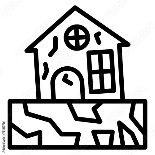 Earthquake icon vector image. Can be used for Emergency Service.
