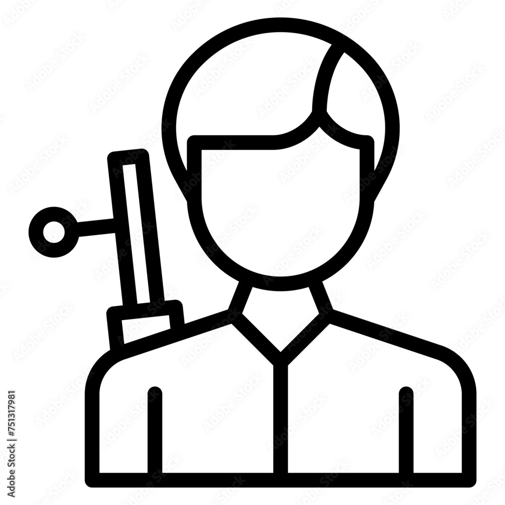 Soldier Female icon vector image. Can be used for Emergency Service.