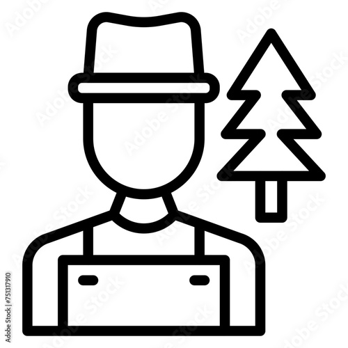 Park Ranger Male icon vector image. Can be used for Emergency Service.