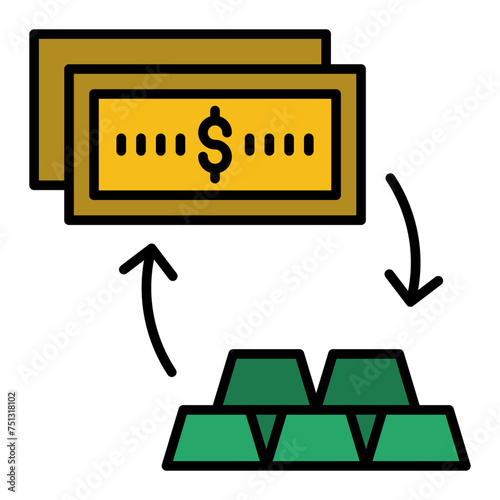   Barter line filled icon