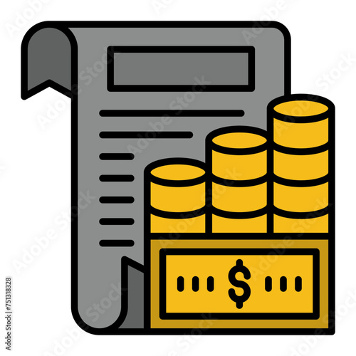   Expense line filled icon