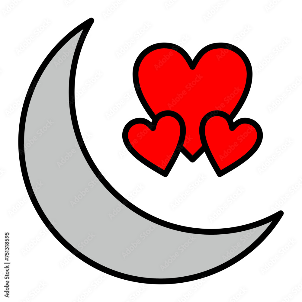 Night line filled icon Night line filled icon