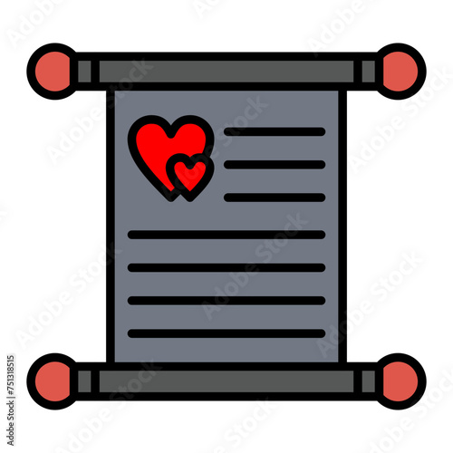   Wedding Vows line filled icon