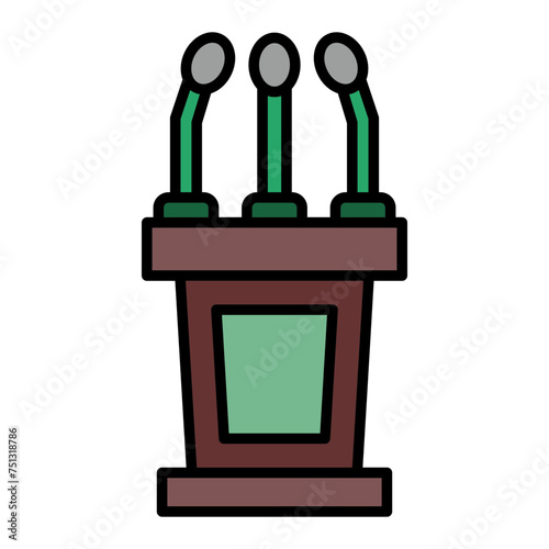   Microphone line filled icon
