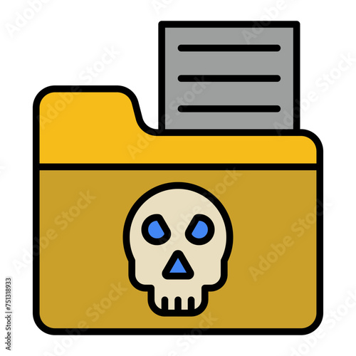  Folder line filled icon
