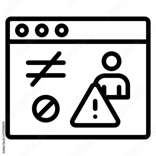 Unauthorized Access icon vector image. Can be used for Privacy.