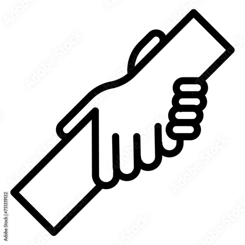 Helping Hands icon vector image. Can be used for Charity.
