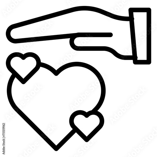 Kindness icon vector image. Can be used for Charity.