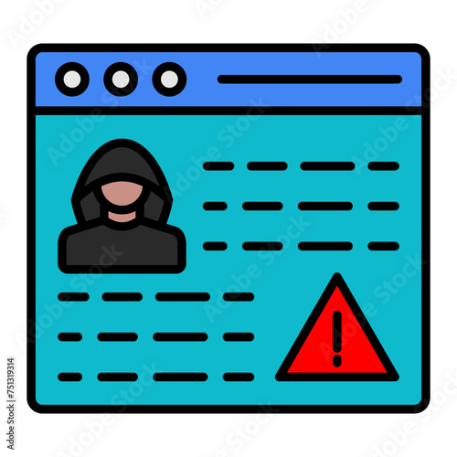   Alert line filled icon