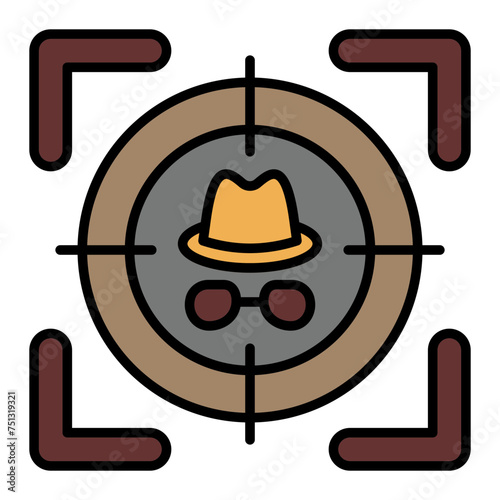   Target line filled icon